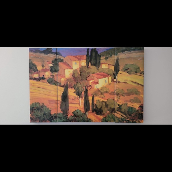 36W"x23.5" TERRACOTTA AFTERNOON by PHILIP CRAIG - TUSCAN FARMLAND VILLAGE CANVAS - Picture 5 of 6